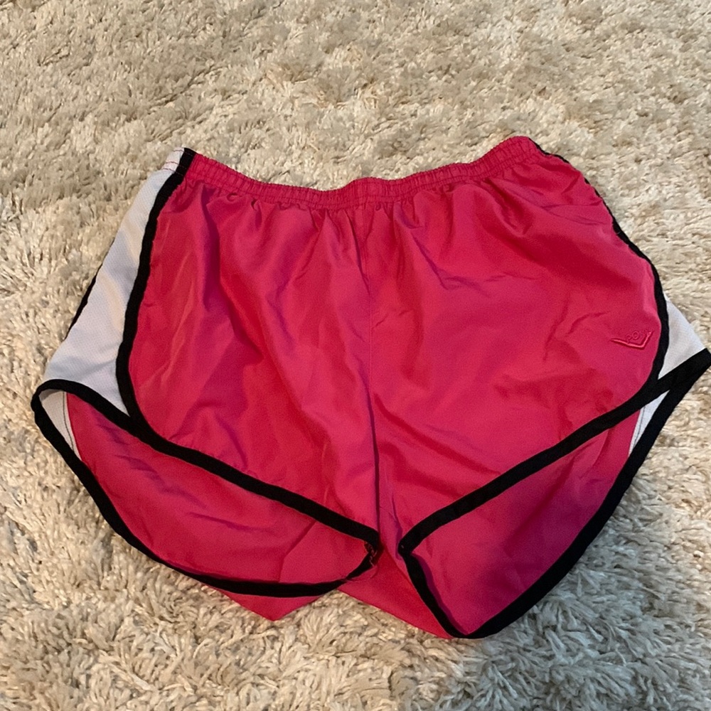 Pink running shorts